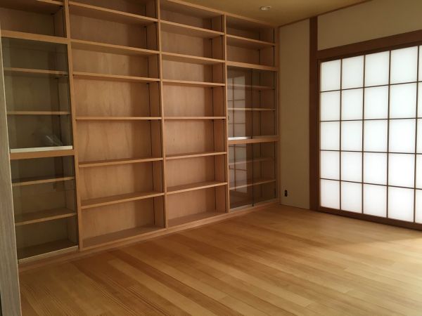 壁面収納で続き間を2部屋に