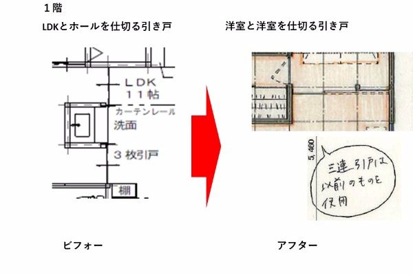 3枚引き戸